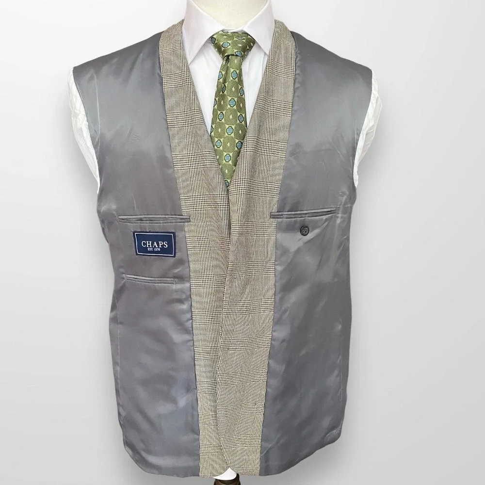 42R Mens Blazer Chaps Sport Coat 2 Button‎ Casual Wool Suit Jacket